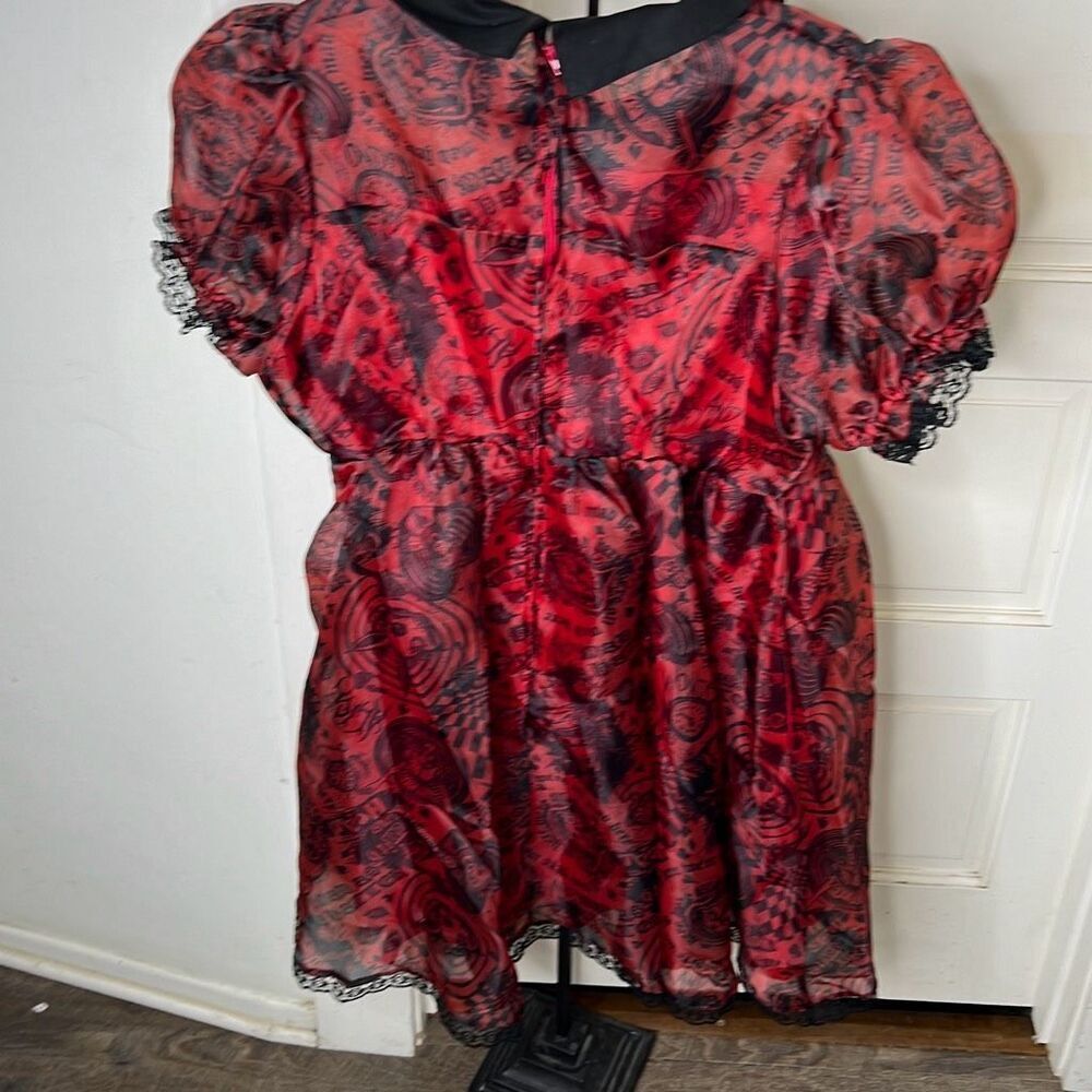 Hot Topic Social Collision Through The Looking Glass Organza  Dress Size Medium - Picture 7 of 7